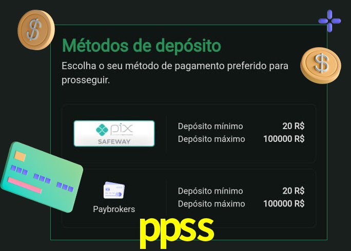 O cassino ppss oferece uma grande variedade de métodos de pagamento
